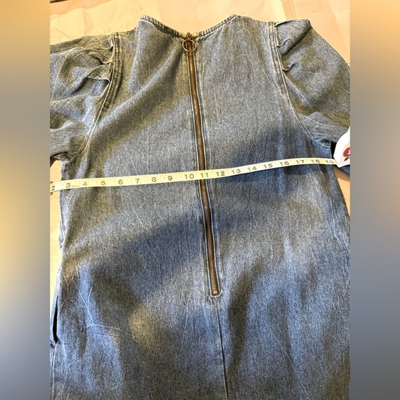 Free People Denim Mini Dress - NWOT, Size S - Picture 8 of 13